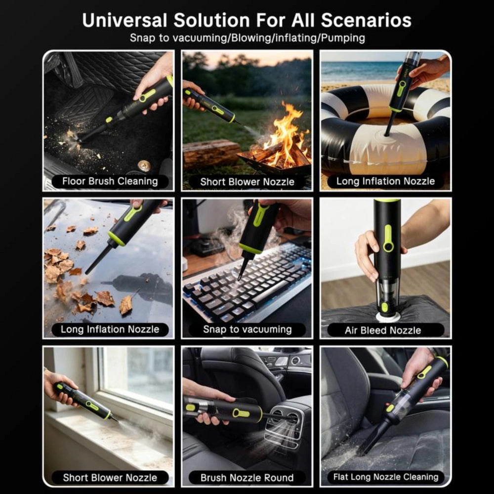 Portable Cordless Car Vacuum Kit
