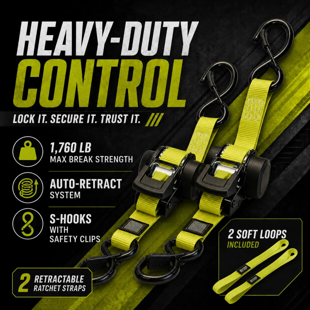 Retractable Ratchet Straps
