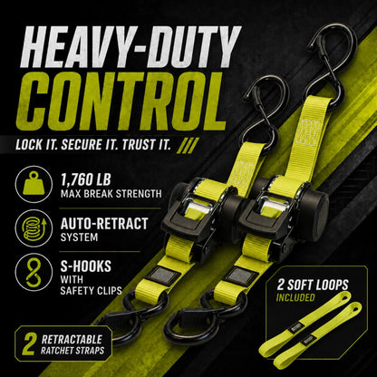 Retractable Ratchet Straps