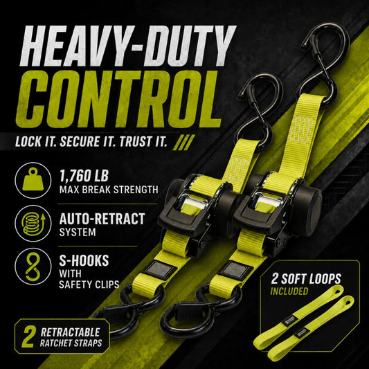 Retractable Ratchet Straps