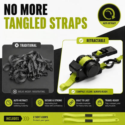 Retractable Ratchet Straps