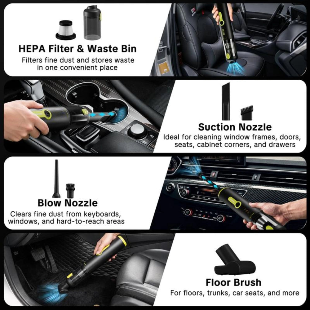 Portable Cordless Car Vacuum Kit
